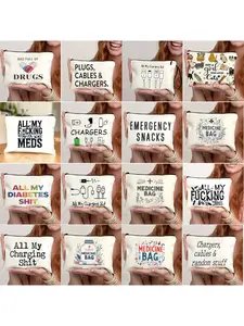 Medicine bag, charging cable, travel supplies bag, waterproof polyester zipper bag, cosmetics, jewelry, toiletries storage bag, Organizer Bag