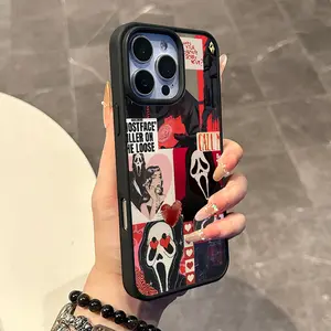 Chic Magnetic Case for iPhone11/12/13/14/15/16/promax Horror Movie Design MagSafe Ready, Anti-Slip, Ultra Thin | Aesthetic Touch for Daily Use