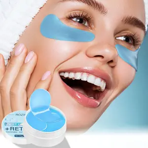 ROZINO Collagen Retinol Under Eye Mask, 80g Hydrating Firming Eye Treatment, Reduces Dark Circles & Puffiness, Smooth Texture, Hygienic Mess-Free Application for Youthful Gaze Illuminating