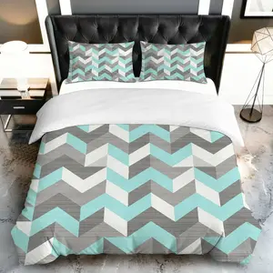 Modern Geometric Breathable Duvet Set, Soft Durable Fade Resistant, Breathable, Perfect for Bedroom Dorm Home Decor