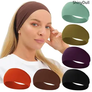 6-Pack Yoga Workout Headbands - Super Soft Elastic Sweat Bands for Running & Exercise