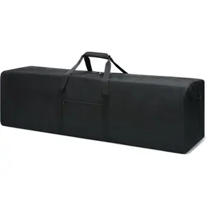 52 Inch Extra Large Duffle Bag for Travel, 190L Sports Gear Storage Bag with 2-way Lockable Zippers, Long Duffel Bag for Tent Camping Moving tripod (Black)
