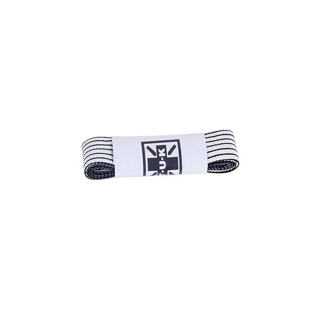 75 CM Black & White Stripe Flat Laces