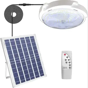 High-Power Solar Ceiling Light, Ip65 Waterproof Indoor Outdoor LED Solar Lamp, 6500k Bright Home Lighting, Remote Control Included
