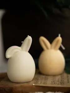 Easter Bunny Egg Candle – Floppy Ears, Handmade Easter Bunny & Egg Candle, Easter Decor, Egg Hunt Candle