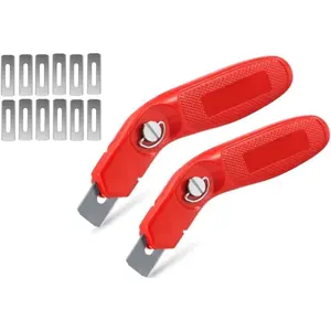 2PCS ZY307 Knife for Cutting Carpet Heavy Duty Carpet Knife with 12 Blades Utility Tools for Box Cutter, Carpet and Roofing Purpose, Aluminum