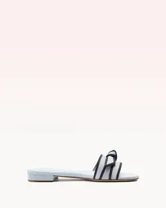 Grosgrain Raffia Flat