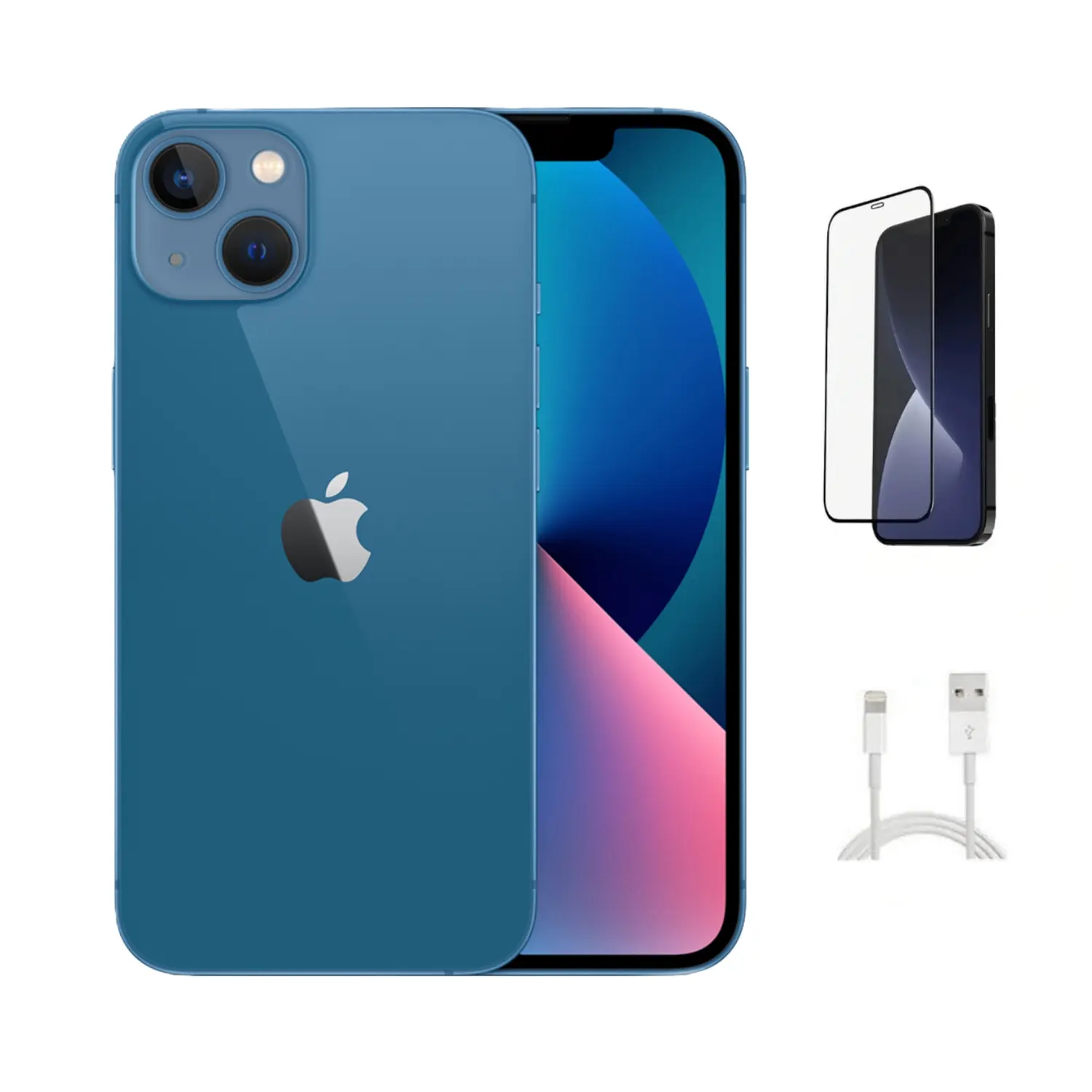 Refurbished iPhone 13 (T-Mobile Only)-Excellent Condition with Pre-Installed Tempered Glass Screen Protector and 1 Year Warranty  A2482