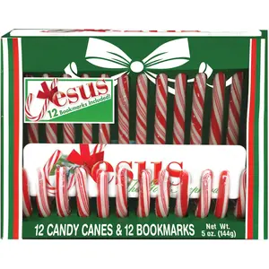 Jesus Sweetest Name I Know 12 Candy Canes & 12 Bookmarks Box Set