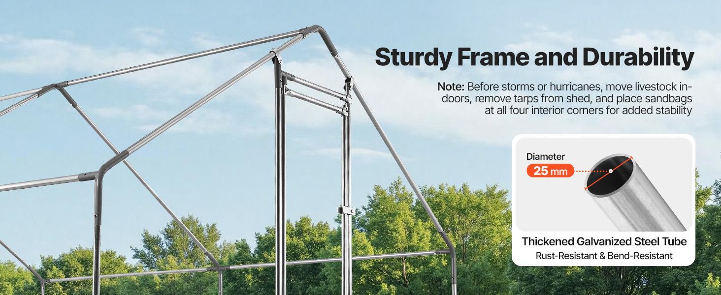 VEVOR Enclosed Chicken Cage, 9.8x9.8x6.6ft Walk-In Poultry Coop with Waterproof Cover, Sturdy Frame, Spire Roof, Spiral-Bottom Guard, Predator-Proof Mesh, All-Seasons Weather Resistance for Backyard Farm Hens (Walk-In Care Ease)#BackToSchool
