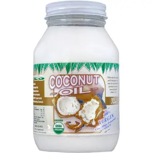 Natur-Pur Raw Centrifuge Extracted Organic Coconut Oil - Cooking, Baking, Skin and Hair Moisturizer or Adhesive Remover