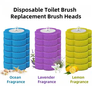 Disposable Toilet Brush Replacement Brush Heads Refills, Disposable Toilet Cleaning Sponge Heads, Toilet Cleaning Brush Heads, Bathroom Cleaning Brush Heads Refills, Cleaning Supplies for Home & College Dorm , Essential Items for Home Cleaner Bathtub