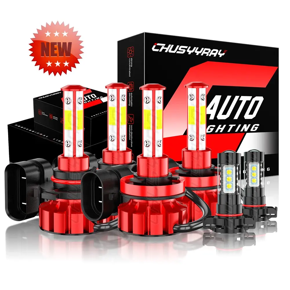 For Chevy Silverado 2500 HD 2008 2009 2010 2011 2012 2013 2014 2015 2016 2017 2018 LED Bulbs Combo Headlights & Fog Lights Automotive