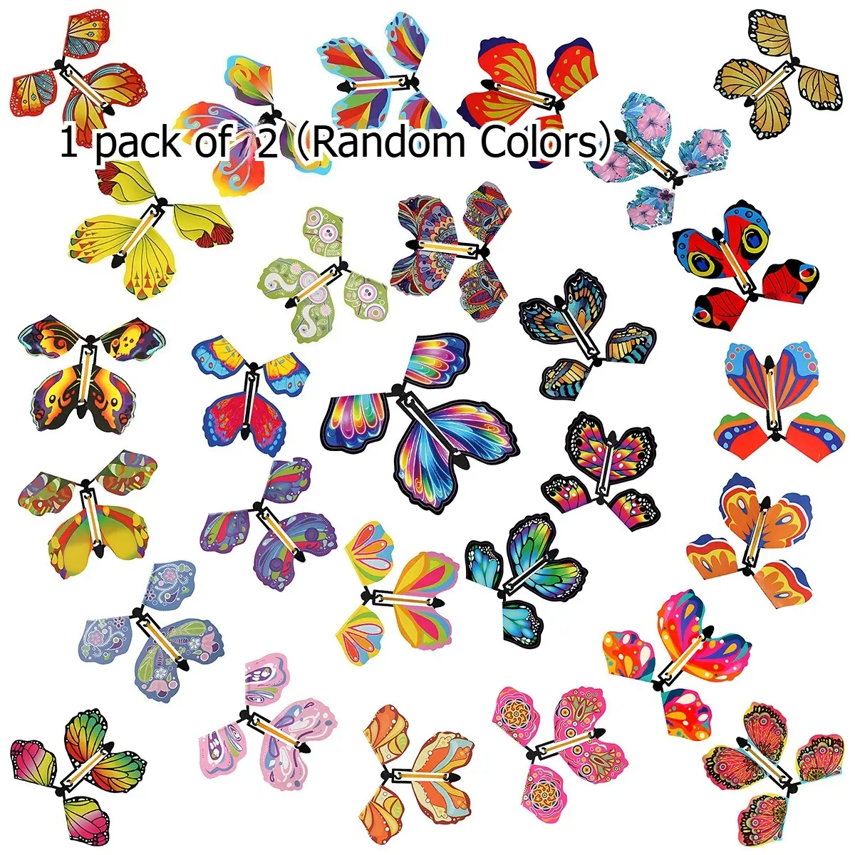 2PC Magic Flying Butterfly Magic Prop Novelty Toy Bookmark Gift Tricky Toy Funny Prank Prop Multifunction
