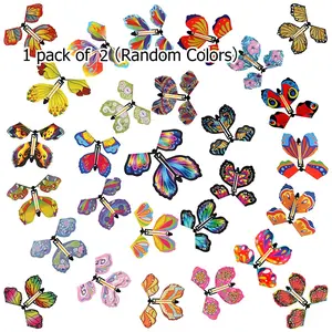 2PC Magic Flying Butterfly Magic Prop Novelty Toy Bookmark Gift Tricky Toy Funny Prank Prop