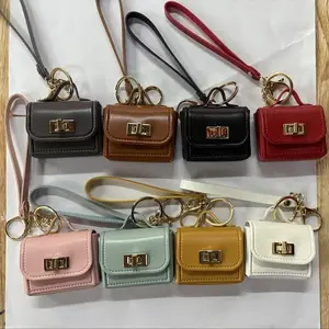 Leather Bag, Wireless Earphone Case, Headphone Bag, Multi-Functional Coin Purse, Fashionable High-Quality Mini Wallet, Creative Personalized Design