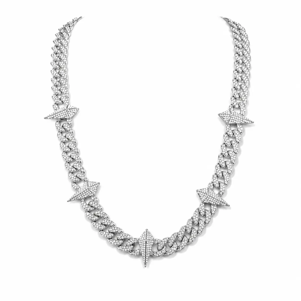 Unisex Cuban Chunky Links Necklace - Gold-Plated Metal Gold Cuban Chain, Tarnish-Proof, Versatile Heart/Bear/Rose Pendant, Herringbone Stack Link, Casual Wear, Anniversary Gift, Gift Box Included