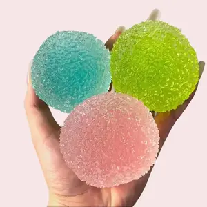 Crystal Mochi Ball Squishy - Handmade TPR Soft Stress Relief Fidget Sensory Grippie Toy for Relaxation and Gift Giving | Easter Stress Balls for Adults & Kids