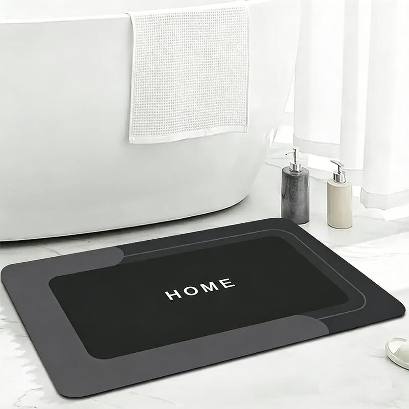 Bathroom Toilet Mat, 1/3pcs Non-slip Bathroom Floor Mat, Diatomite Bathroom Mat, Room Decor Water Absorbent Interior Rug for Bathroom Living Room Kitchen Laundry Bathroom Home Decor, Drying Doormat, Bathroom Accessories, Household Items, Home Goods