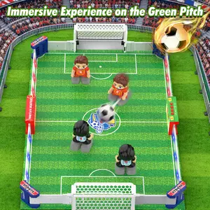 RC Soccer Board Game,  Portable Table-Top Soccer Game,1-4 Player LED Soccer Table for Kids with 3 Balls & 4 Remote Controllers, Gift for Boys and Girls, Suitable for Children Ages 6 and Up