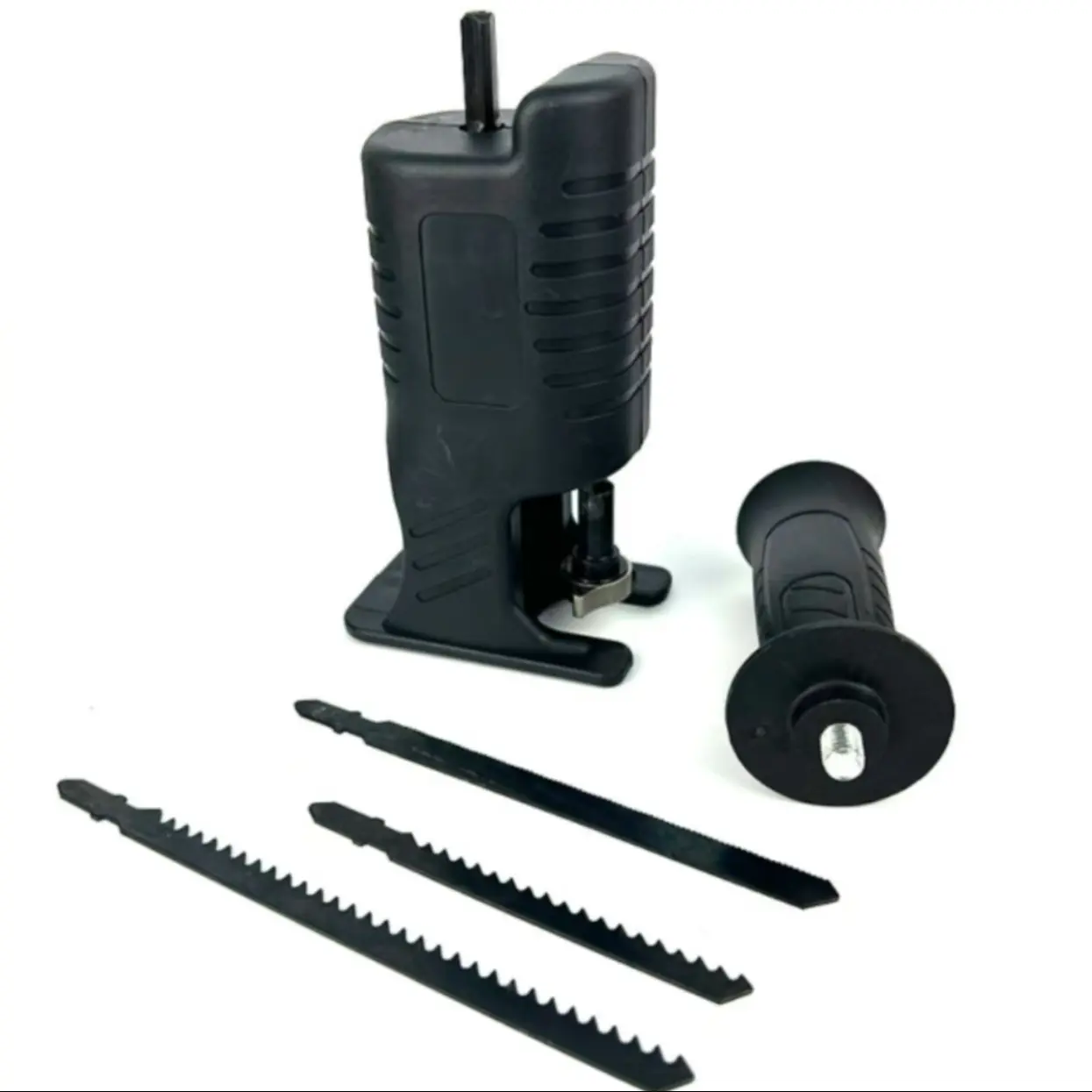 Electric Drill Conversion Kit, Portable Reciprocating Saw Adapter with 3 Blades, Ideal for PVC Pipe Cutting, Metal & Bone Tool Kit