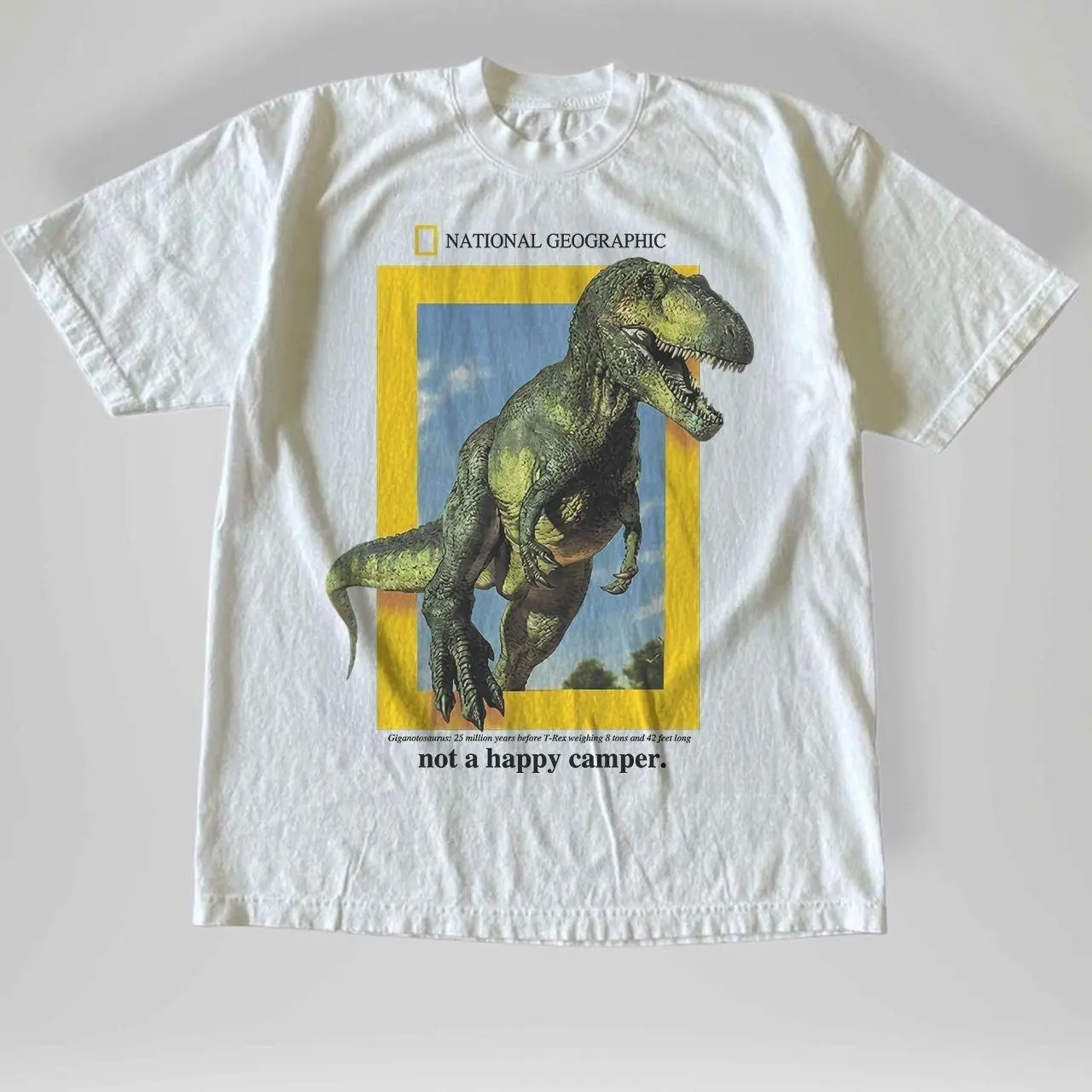 Vintage Style National Geographic Dinosaur Graphic Tee Unisex Cotton T Shirt Prehistoric Fossil Jurassic Retro Nature Wildlife Casual Streetwear Gift for Dino Lovers