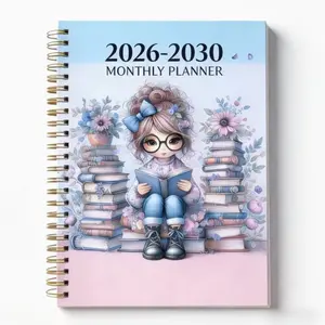 2026-2030 Monthly Planner, 5-Year Academic Diary, Spiral Bound Book Lover Notebook, 5.5" x 8.3", 71 Pages