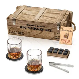 Whiskey Wooden Army Crate Gift Set