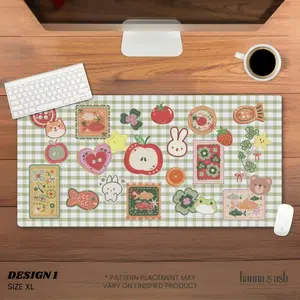Juminocore, Heisei Retro, Deskmat, Cutecore, Mouse Pad, Kawaii Desk Mat, Desk Pad, Large Mouse Pad, Cubicle Decor, Gift For College Student