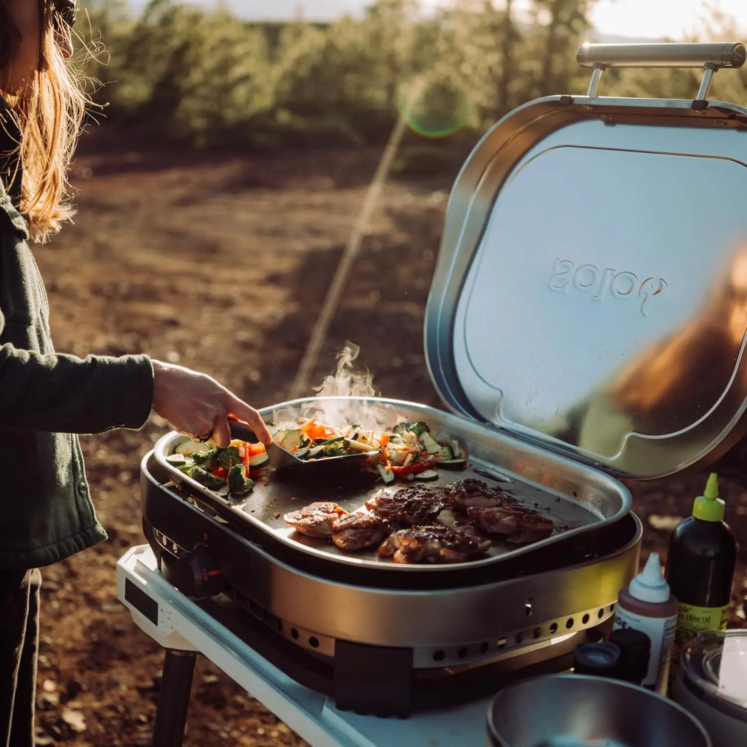 Solo Stove Steelfire 22" Propane Griddle | Portable Tabletop Flat Top Grill