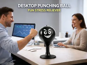 Desktop Boxing Speed Ball Set with Suction Cups, Boxing Speed Trainer, High Performance Training Punching Bag, Stress Relief for Kids & Adults, Home Office Use, Prefect Gift for Kids, Friends & Partners