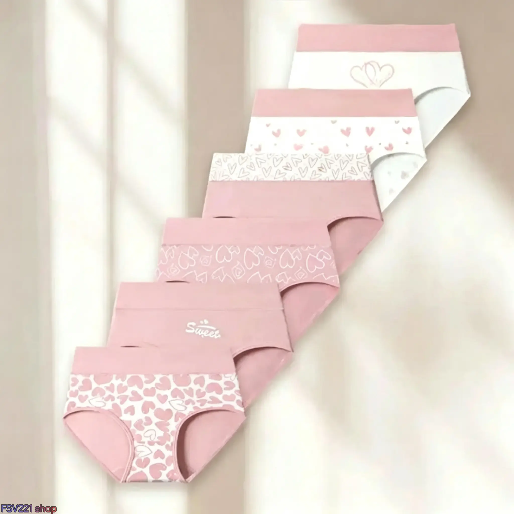 Women's Cotton Panties 6-Pack, High Waist Printed Briefs with Tummy Control, Comfy Lingerie for Everyday & Postpartum Wear