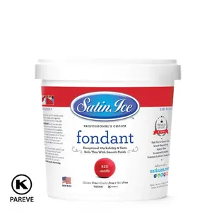 Satin Ice Vanilla Fondant Red 2lb