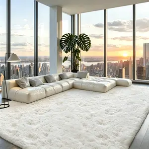 Ultra Soft Plush Area Rug – High Pile Fluffy Floor Carpet with Non-Slip Backing, Cozy Home Decor for Living Room Bedroom Dorm, Stain Resistant Easy Care