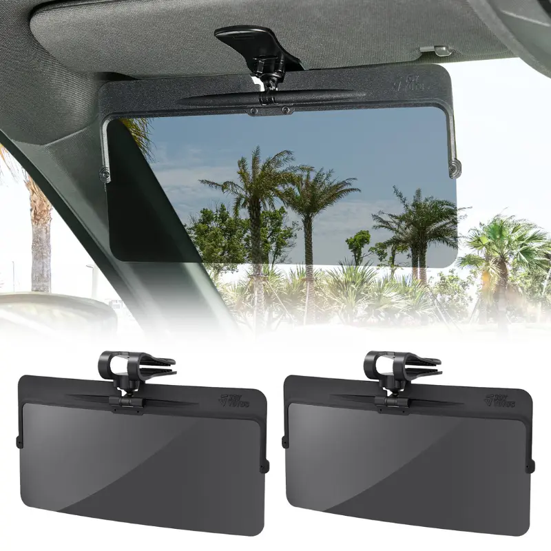 【Summerfinds】Joytutus Car Sun Visor Extender - Polarized Lens UV Protection PC Material Shield, Quick Install Clip-On Adjustable Sunshade Accessory, High-Temperature Resistant Vehicle Safer Driving Protector