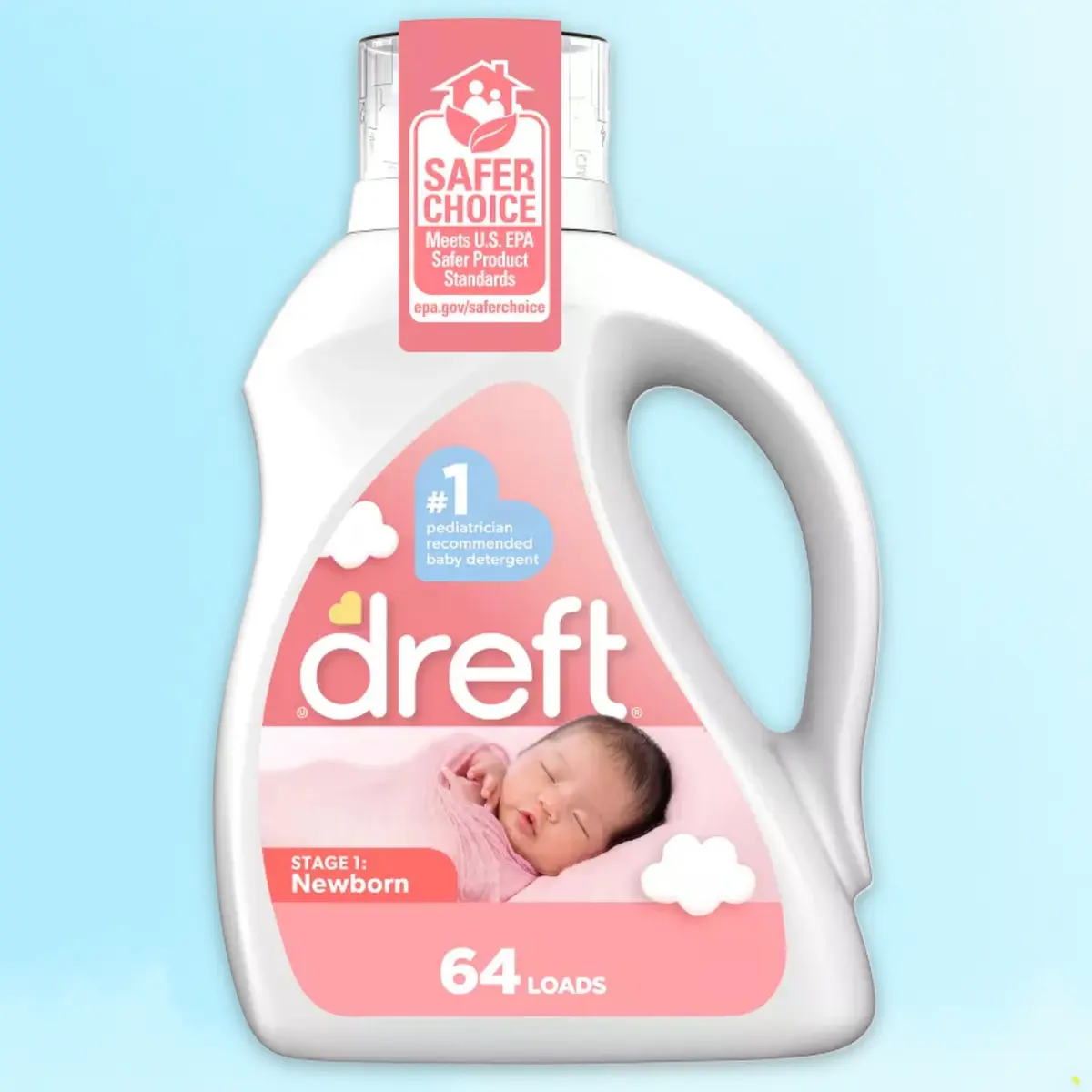 Dreft Liquid Newborn Laundry Detergent 92fl oz - Hypoallergenic for Baby Clothes, Gentle Formula, 92 Ounce