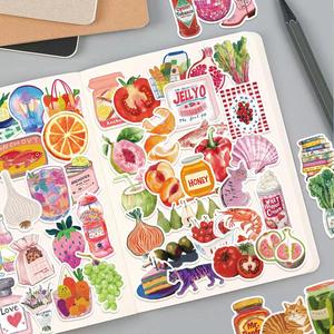vintage oil painting series sticker, 50pcs/set retro grocery art stickers, decorative sticker for scrapbook, journal, notebook, water bottle, car, sticker packs, sticker album, sticker haul