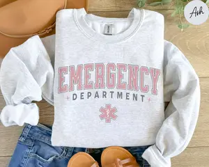 Emergency Department T_Shirt, Sweatshirt & Hoodie - Emergency Nurse Hoodie, Hospital Shirt, ER Nurse Tee, ER Nurse Gift, ER Department Sweater Cotton Crewneck
