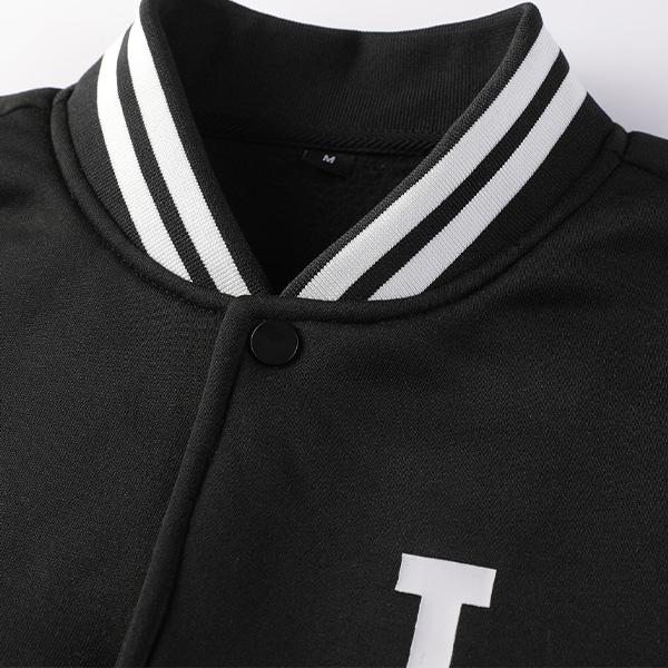 LA-Inspired Varsity Jacket for Men - "Slow Down" Graphic, Trendy Baseball Coat