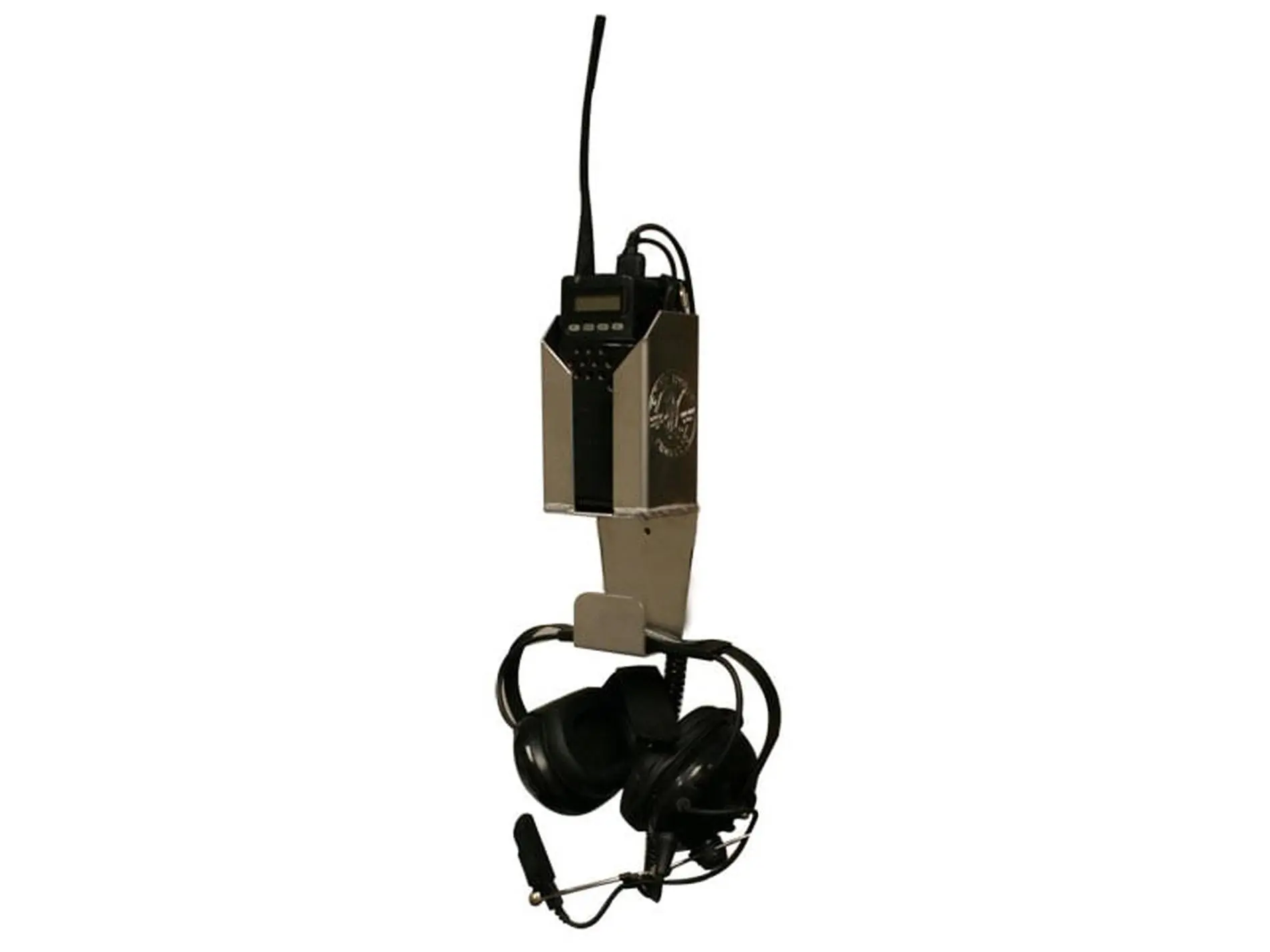 Pit Pal 376 Aluminum Deep Radio Bracket - 3.25" W x 9" H x 2.75" D Audio & Video Accessory, Vehicle Mount for Headsets, Compatible with Golf Carts, Tool Boxes, Trailers, Hang-on Trailers, with Protective Covers, Golf Cart
