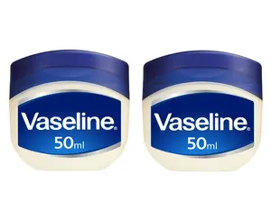 Vaseline Petroleum Jelly Travel-Size 2-Pack - 1.75 Oz Ea, Hypoallergenic Hydrating Moisturizer, Unscented Dry Skin Repair Ointment for Beauty & Personal Care