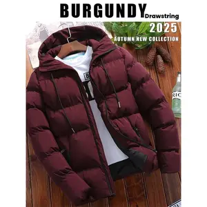 2025 Women's Fall/Winter Hooded Jacket - Thickened Warm Jacket, Hooded Design with Zipper Closure, Long Sleeve, Adjustable Drawstring, Pockets In Lining, Suitable for Outdoor Warmth, Winter Coat, Fashionable Urban, Women's Jacket