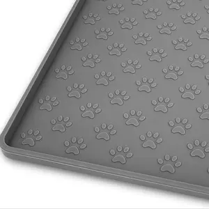 Cat Dog Pet Feeding Mat, Prevents Food and Water Spills, Suitable for Large Small Medium Pets, Silicone Material