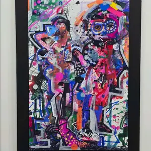 Michael Alan Alien "Cat and Alien Play Dress Up" 4"x6" fine art print