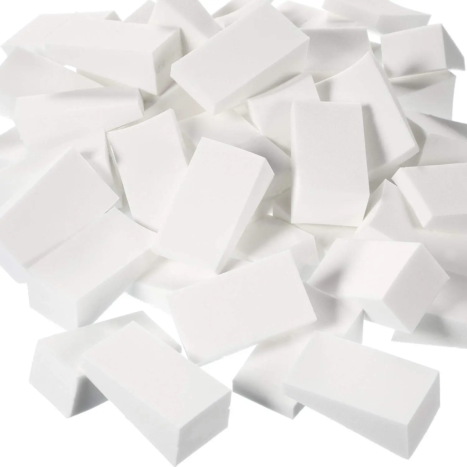 100-Piece Latex Makeup Sponges Bulk Pack, Antioxidant Care Smoothing Foundation Beauty Tools, White Foam Wedges for Makeup Enthusiasts, Latex Sponges, 100 Pieces, Cosmetic Sponges