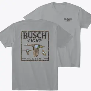 Unisex T-Shirt - Busch Light Hunting Camo Duck Shirt, Unisex Shirt, Full Color Shirt, For Men, For Women Menswear Top