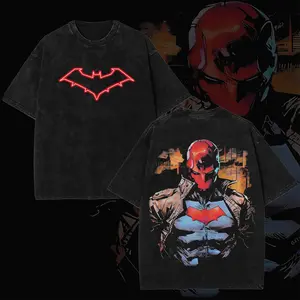 Vintage Red Hood Jason Todd Inspired T-Shirt – Retro Gotham City Anti-Hero Graphic Tee, Vigilante Streetwear Cotton Shirt, Unisex Oversized Top, Gift for Fan, Gift for Him