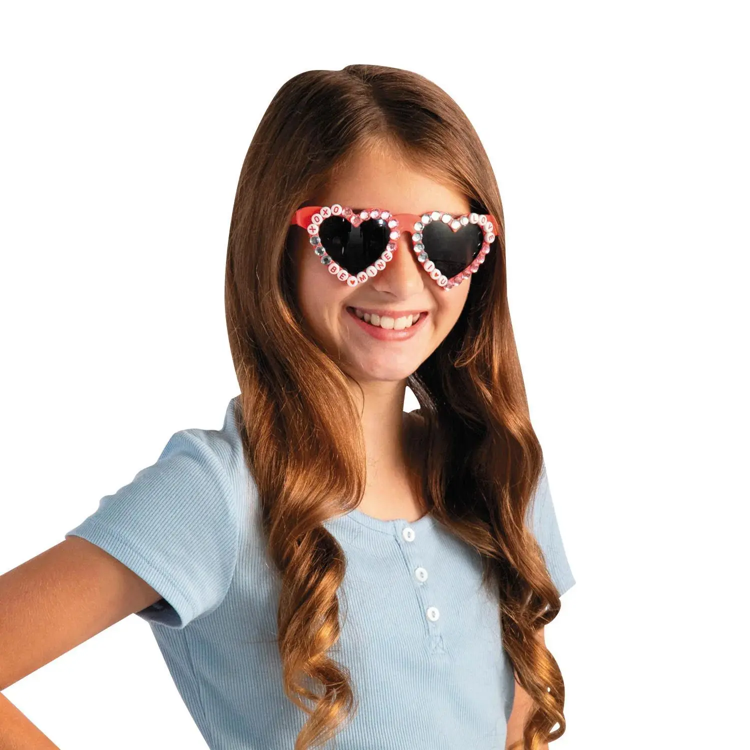 Heart-Shaped Sunglasses Beaded Craft Kit - Makes 6