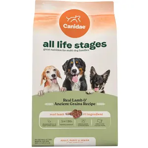 Canidae All Life Stages Real Lamb & Ancient Grains Recipe – High Protein Premium Dry Dog Food for All Ages, Breeds, and Sizes– 5 lbs.