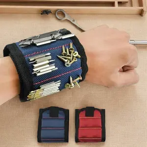 Magnetic Wristband, Adjustable BreathableTools Storage Armband, Wrist Magnet ScrewHolder, Magnetic Wrist Strap For HoldingTools,Screws, Nails, Bolts, Drilling Bits